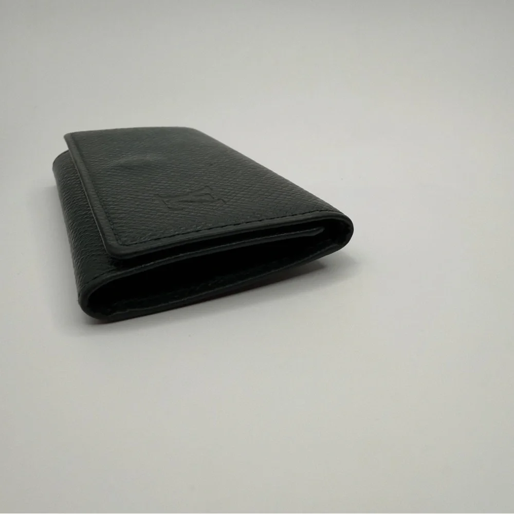 Louis Vuitton Vintage 4 Key Holder/Wallet | Taiga Green Leather | Unisex |
